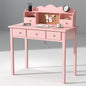 FUNKOCO Home Office Furniture Writing Desk,Computer Work Station with Detachable Hutch,5 Drawers(Pink) - color: 2-pink