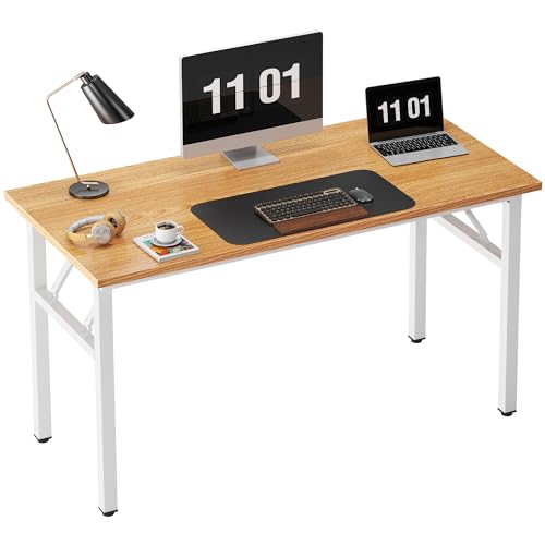 Need 47 inches Computer Desk Office Desk Folding Table with BIFMA Certification Computer Table Workstation,Teak White AC5BW-120 - color: Teak & White, size: 47 inches