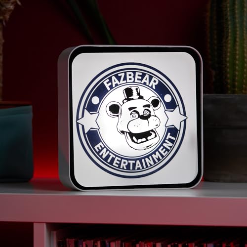 Numskull Official Five Nights at Freddy's Desk Lamp Wall Light for Bedroom, Office, Home, Study, Work - Perspex Material - Official FNAF Merchandise - color: FNAF