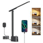 Honeywell LED Desk Lamp - Sunturalux Desk Lamps for Home Office with USB A+C Charging Ports, Stepless Dimmable Eye-Caring Foldable Desk Light for Table Bedroom Bedside Reading(Black) - color: Black