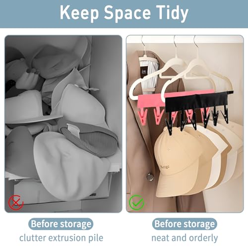TamBee Portable Hanger Clips Travel Clothesline Travel Hangers Towel Drying Rack Clothing Hanger Folding Portable Sock Dock Swimsuit Drying Rack Hanger with 6 Clips Pack of 3 (Black) - color: Black