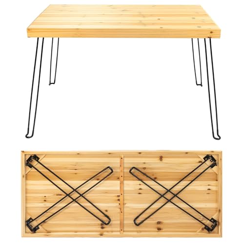 Sleekform Folding Desk, 55 x 25 Inch, Lightweight Space Saving Design | Portable Computer Desk with Collapsible Hairpin Legs - color: Birch, size: 55 x 25