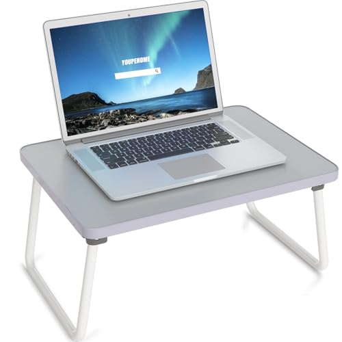 Foldable Lap Desks Laptop Tray for Bed or Couch,Portable Breakfast Serving Tray with Folding Legs,Lightweight Mini Table, Laptop Stand for Working, Reading and Writing,Gray - color: Light Gray