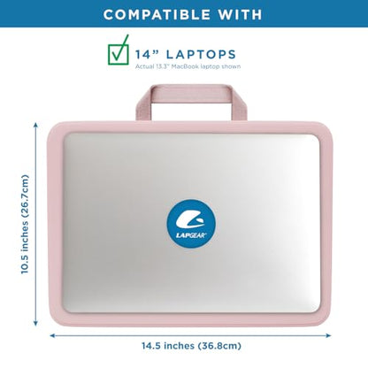 LAPGEAR Compact Lap Desk – Rose Quartz, Fits 14" Laptops - color: Rose Quartz, size: 14″ Laptop (Compact)