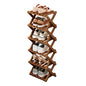 Shoe Racks, Foldable Shoes Organizer FreeStanding Shelf,6 Layers | Foldable design, Free standing, Six layers storage, Suitable for Entryway, Closet, Bedroom, Hallway - color: Six Layers of Tawny