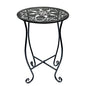Arbuxzuy 17" Tall Round Metal Outdoor Side Tables,Flower Pot Stand | 17" tall decorative flower pot stands,Rustproof potted holder,120 lbs load capacity, indoor/outdoor use - size: 1pcs
