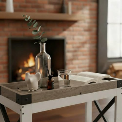 Narrow Side Table, End Table,Sofa Side Table, End Table Nightstand for Bedroom, Living Room, Small Spaces - color: White, style: Farmhouse