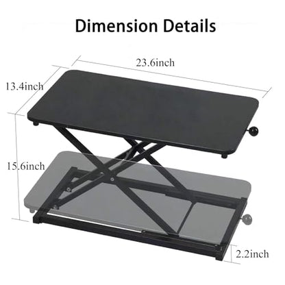 Height Adjustable Standing Desk Converter, Computer Keyboard Stand for Desktop, Keyboard Riser for Stand Up Desk Riser, Ergonomic Sit Stand Workstations for Home Office