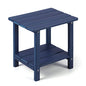 Apolimi Adirondack Outdoor Side Table, 2-Tier Sturdy Patio End Table Weather Resistant, 16.5" Solid Side Table for Patio, Pool, Porch(Navy Blue) - color: Navy Blue