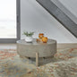 Liberty Furniture Affinity Round Cocktail Table for Living Room - Dusty Taupe Faux Concrete Tops - size: Round Cocktail Table