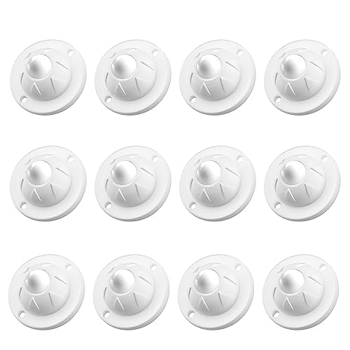 PlusRoc 12 Pack Self Adhesive Caster Wheels for Appliance, Load Capacity 14LBS Per Wheel, Mini Swivel Wheels Sliders Roller for Stand Mixers Air Fryers - style: Nylon Ball