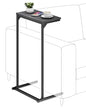 TUTOTAK C Shaped End Table, Tray Table, Small Side Table, 28.7 inch Tall Couch Table, Tv Tray, Sofa Table, Living Room, Bed Room, Black TB01BK071 - color: Black