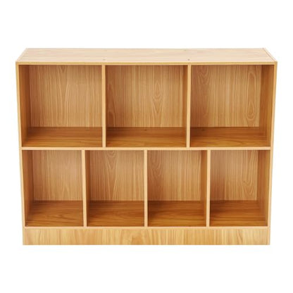 2 Tier Cube Shelf Storage Organizer Shelf,Open Wooden Bookcase with Base, Display Rack Freestanding Horizontal Bookshelves for Bedroom, Living Room, Home Office (39.3 * 9.44 * 31.5 in)