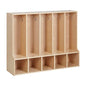 ECR4Kids Streamline 5-Section Toddler Coat Locker with Bench, Classroom Furniture, Natural - color: Beige