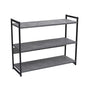 Household Essentials Slate Concrete & Iron Three-Tier Bookshelf - color: Slate