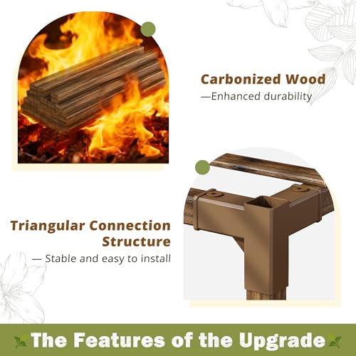 EnHomee Plant Stand, Hold 12-14 Pots, Waterproof Eucalyptus Wood | Easy to Assemble, Sturdy Enough, Without Wobble