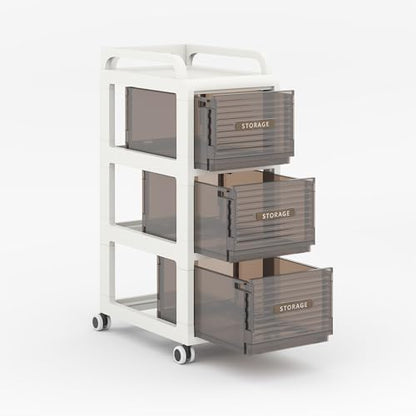 Bathroom Storage with Drawers, 11.8" Wide Wide Slim Storage Cabinet with Wheels for Small Spaces, Narraw Cart for Kitchen Office Bedroom Dinning Room Under Desk, 29.7" Tall - size: 30x41x75 cm