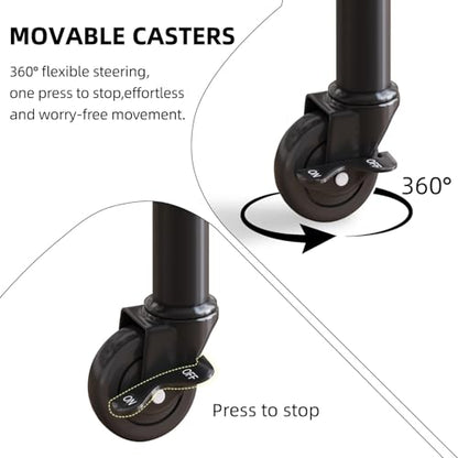 2 Tier Heavy Duty Rolling Plant Stand, 2 Pack Black | Indoor & Outdoor,150 lbs Capacity, Easy Move Cart, Balcony, Patio, Garden,Planter with Wheels - color: black