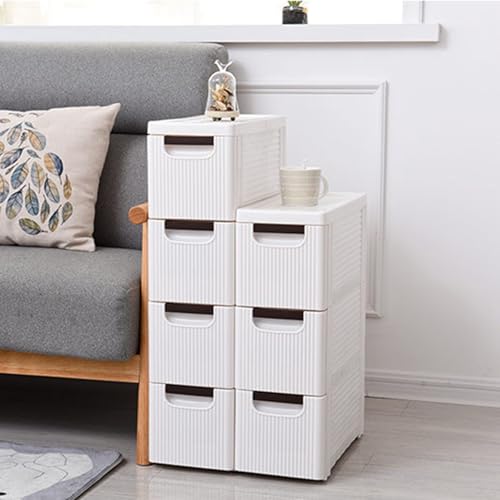 4 Drawers Slim Bathroom Storage Cabinet,Narrow Plastic Storage Cart,Rolling Dresser on Wheels for Living Room,Bathroom,Kitchen - size: 4 Drawers