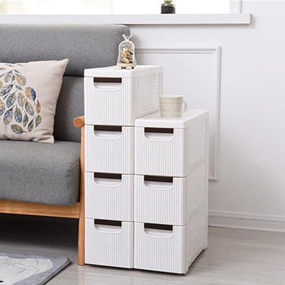 4 Drawers Slim Bathroom Storage Cabinet,Narrow Plastic Storage Cart,Rolling Dresser on Wheels for Living Room,Bathroom,Kitchen - size: 4 Drawers