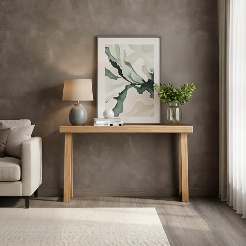 Plank+Beam Classic Console Table, 56 Inch, Blonde | Non-Toxic Finishes, Versatile Design, Elegant Details, Easy Assembly, Quick Setup, Solid Wood - color: Blonde, size: 56" Console Table