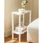 Fultyle Narrow Side Table, Small End Table with 2-Tier Storage, Small Bedside Table Slim Nightstand for Narrow Spaces, Living Room, Bedroom (White) - color: White