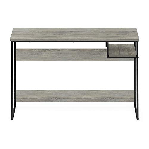 FURINNO Moretti Lifestyle Study Desk, 45 Inches, French Oak Grey - color: French Oak Grey, size: 45 inches