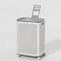 Sufdari 90L Laundry Basket with Wheels, Rolling Laundry Hamper with Lid and Handles, Plastic Rattan Clothes Organizer, Dirty Clothes Basket for Laundry Room, Bedroom, Dormitory Storage