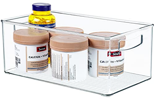 Hudgan 2 Pack Straight Sides Stackable Pantry Organizer Bins for Home Edit - 13.5''L x 7.5''W x 5.5''H - size: 2 XL