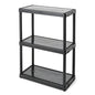 Gracious Living 33 Inch Heavy Duty 3-Shelf Light Duty Storage Shelf, Easy Assembly and Holds Up to 55 Pounds Per Shelf, Black - color: 3 Shelf - Black, size: 1 Pack