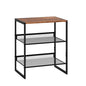 3 Tier Metal Shoe Rack, Sturdy Steel Frame with Rust-Proof Coating, MDF Top, Adjustable Flat Inclined Mesh Shelves, Anti-Tip Scratch-Resistant Feet, Sleek Show Rack for Entryway, Hallway, Garage - size: 3 Tier (16.5″x11.8″x19.8″)
