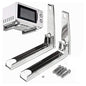 Hovico Universal Stainless Steel Microwave Mount Bracket, Support Frame Steel Foldable Stretch Shelf Rack Microwave Oven Wall Mount Bracket Stainless Silver - color: Style A
