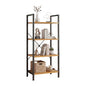 DUMOS 4 Tiers Open Bookshelf, Classic Freestanding Tall Display Shelf, Multifunctional Storage Organizer Rack for Living Room Home Office, Sturdy Bookcase for Books/Movies, Wood | Multifunctional Storage Organizer Rack for Living Room Home Office, Sturdy