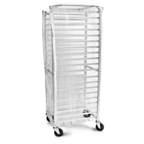 New Star Foodservice Commercial-Grade Clear Plastic Sheet Pan/Bun Pan Rack Cover, 20-Tier, 28" L x 23" W x 61" H - size: 28" x 23" x 61", 20-Tier, Single