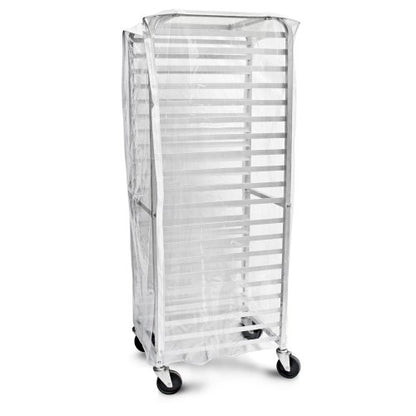 New Star Foodservice Commercial-Grade Clear Plastic Sheet Pan/Bun Pan Rack Cover, 20-Tier, 28" L x 23" W x 61" H - size: 28" x 23" x 61", 20-Tier, Single