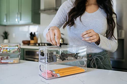 ClearSpace Plastic Pantry Organization and Food Storage Bin – Great Kitchen Organization and Kitchen Storage – Fridge Organizer Bins– 8 Pack - size: 8 Pack