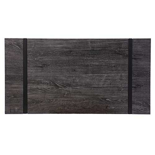 SEI Furniture - Harkriven Small Space Desk - Transitional Design, Black Iron and Wood - Ideal for Home Office, Bedroom (HO1094537)