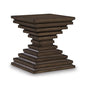 Signature Design by Ashley Hannodream End Table, No Assembly Required, Contemporary Pedestal Wood Accent Table for Living Room Sofa, Warm Brown, 22" W - color: Warm Brown