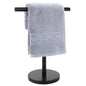 T-Shape Bath Hand Towel Holder Standing, Black, 1 Pack | Weighted Stainless Steel Base Helps Prevent Tipping While The Open T-Shape Keeps Towels Dry on Bathroom Countertops - color: Black-1 Pack