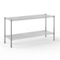 18" Deep x 54" Wide x 27" Height Wire Shelving Kit | 2-Tier | NSF Commercial Storage Rack Unit - size: 18" Deep x 54" Wide