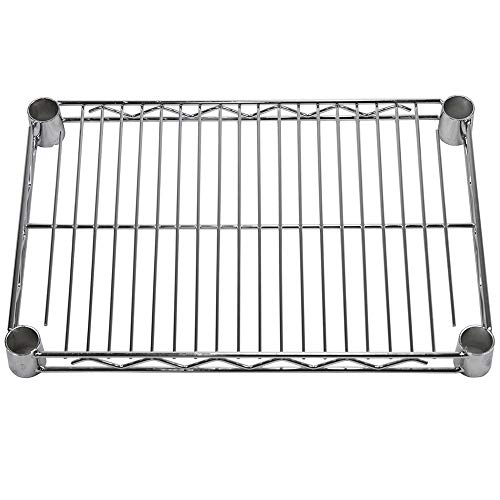 Shelving Inc. 12" d x 18" w Chrome Wire Shelving with 2 Tier Shelves, Weight Capacity 800lbs Per Shelf - size: 12" d x 18" w x 14" h