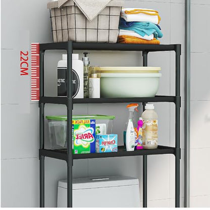 CuisinSmart 3-Tier Over The Toilet Rack, Metal Bathroom Shelves, Over The Toilet Storage, Freestanding Above Toilet Shelf for Bathroom, Laundry, Balcony, Space Saver, White - color: White
