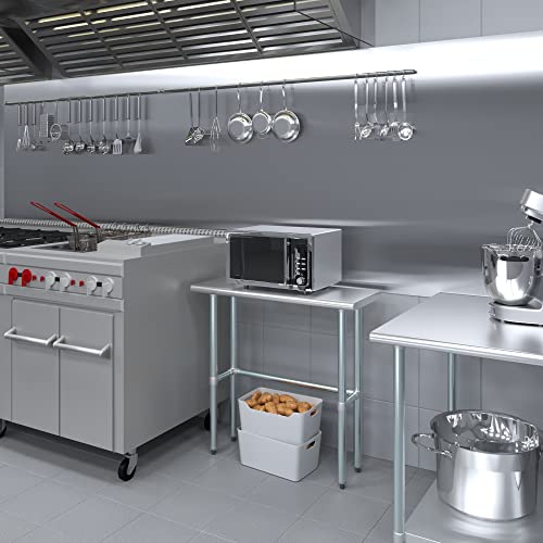 14 in. x 36 in. Open Base Stainless Steel Work Table | Residential & Commercial | Food Prep | Heavy Duty Utility Work Station | NSF - size: 36 in. Length x 14 in. Width