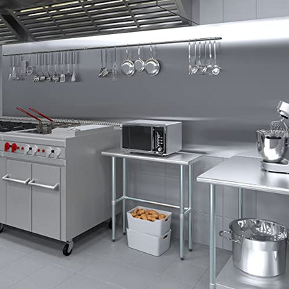 14 in. x 36 in. Open Base Stainless Steel Work Table | Residential & Commercial | Food Prep | Heavy Duty Utility Work Station | NSF - size: 36 in. Length x 14 in. Width