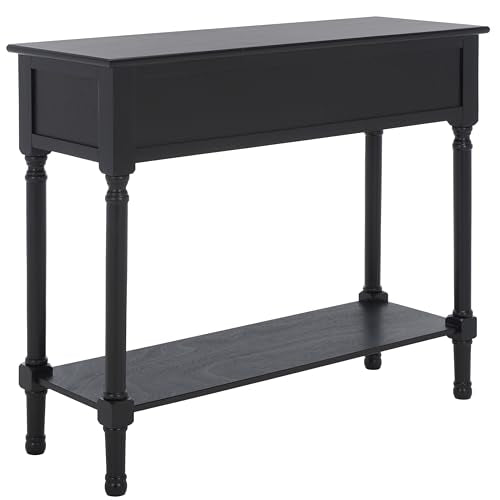 SAFAVIEH Home Collection Josie Black 2-Drawer Console Table for Living Room Foyer Bedroom Hallway Entryway Office - color: Black