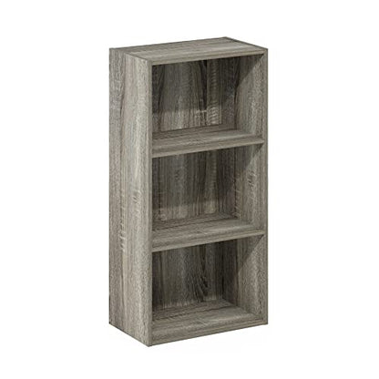 Furinno Luder 3-Tier Open Shelf Bookcase, French Oak - color: French Oak, size: 3-Tier, 9.3 x 16 x 31.4