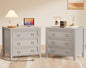 Huuger Paint Night Stand with Charger Station, 3 Drawer Nightstand Set of 2 | Larger Wider Bedside Table with USB-C Port, Modern End Table, for Bedroom, Living Room, Grey Nightstand - color: Grey