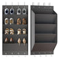 WVM Over The Door Shoe Organizer with Large Deep Pockets, Hanging Closet Shoe Rack for Large Shoes, Boots, Multifunctional Entryway Door Hanger with Hooks - style: New Grey