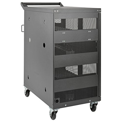 Tripp Lite 32-Port AC Charging Cart Storage Station for Chromebooks, Laptops & Tablets - Secures Devices in Locking, Vented, Wall-mountable Steel Cart - 2-Year Warranty (CSC32AC) - size: 32 AC Port, style: Cart