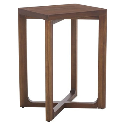 SAFAVIEH Home Collection - Akai Accent Table, Walnut Brown Side Table with Cross Base, Fully Assembled (ACC2400A) - color: Walnut